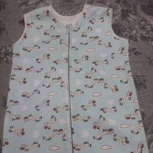 Baby sleeping sack, zipper. Good up to 3-6 month.